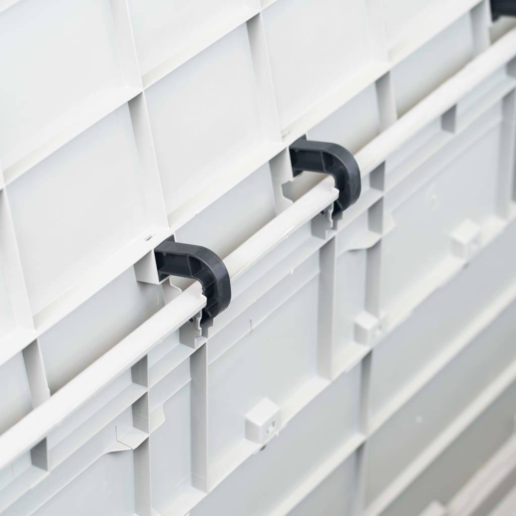 Coffre boîte meuble de jardin rangement 280 litres gris clair - Image 6