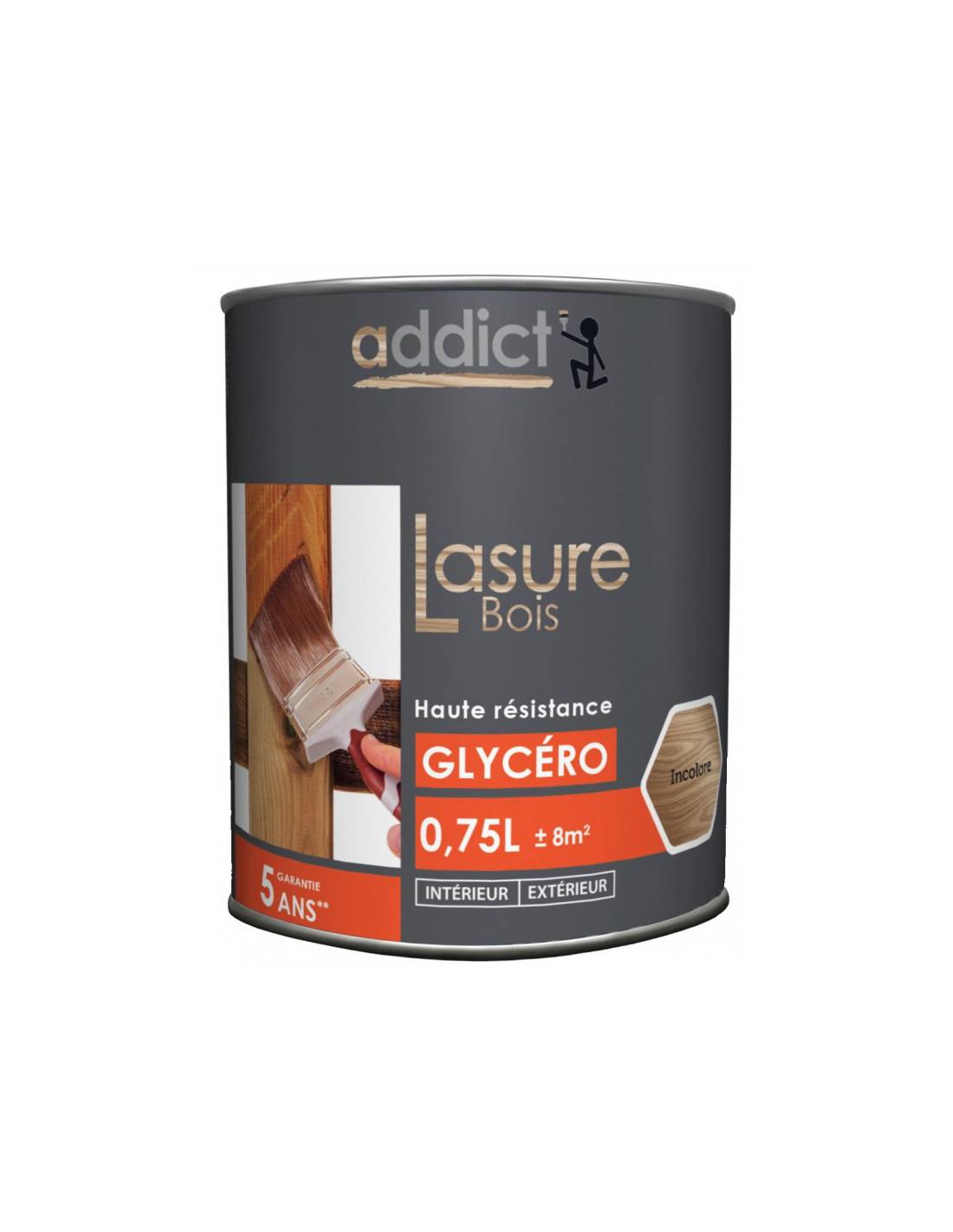 Lasure Chêne Rustique Addict Protection Bois Satinée Longue Durée - Addict - Image 1