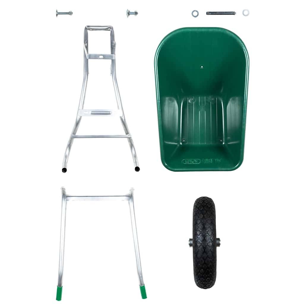 PANGIVO - Brouette acier galvanisé et plastique vert 140 x 63 x 65 cm - PANGIVO - Image 7