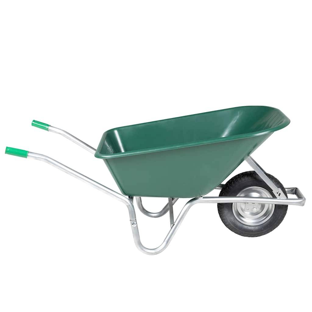 PANGIVO - Brouette acier galvanisé et plastique vert 140 x 63 x 65 cm - PANGIVO - Image 2