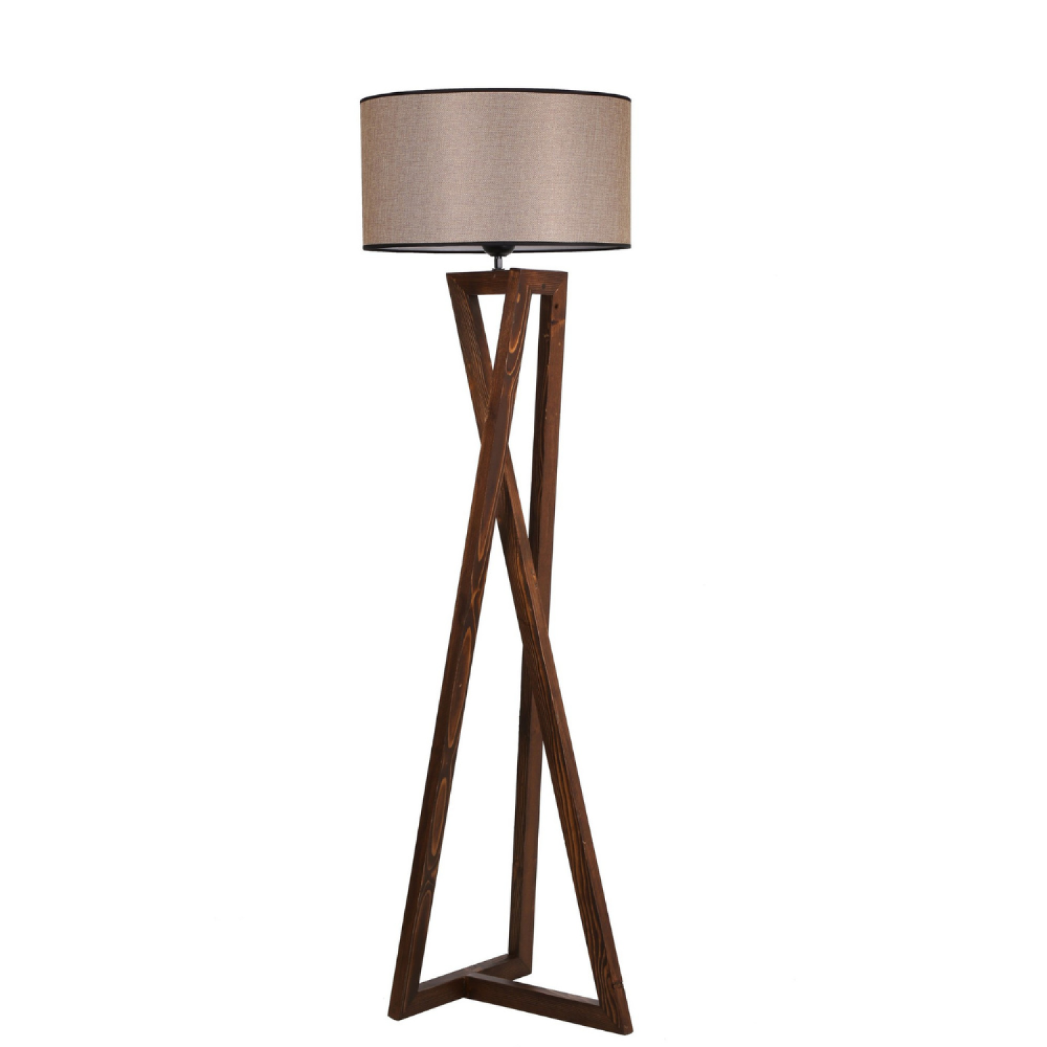 Concept Usine - Lampadaire design bois et tissu CHLOE