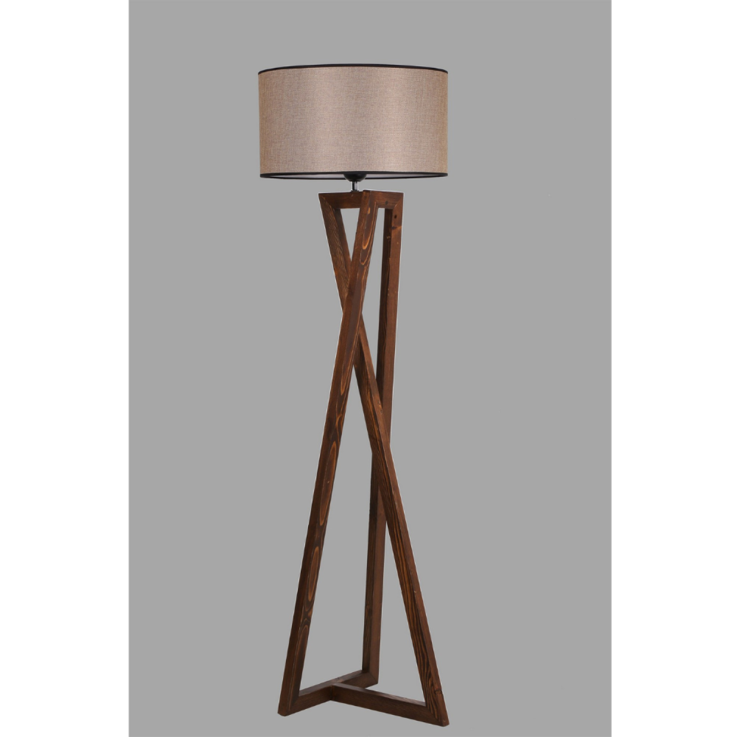 Concept Usine - Lampadaire design bois et tissu CHLOE - Image 3