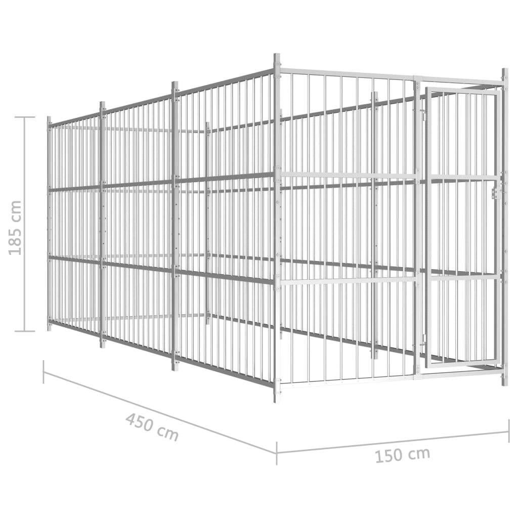 Vidaxl - Chenil d'extérieur pour chiens 450 x 150 x 185 cm vidaXL 144622 - Image 6