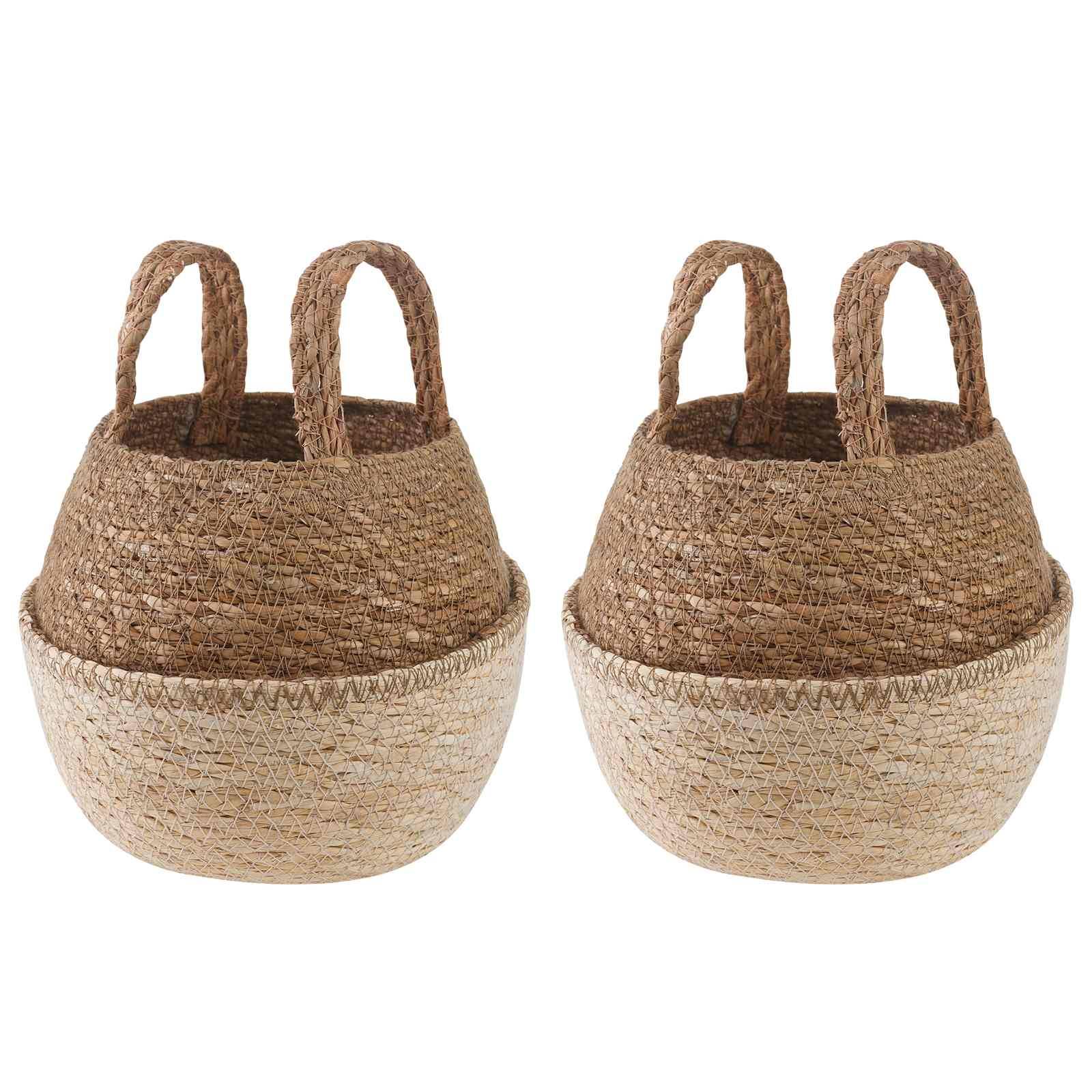 Vidaxl - Pot de plante avec poignées 2 pc Blanc Ø 22 x 20 cm vidaXL 42012267 - Image 2