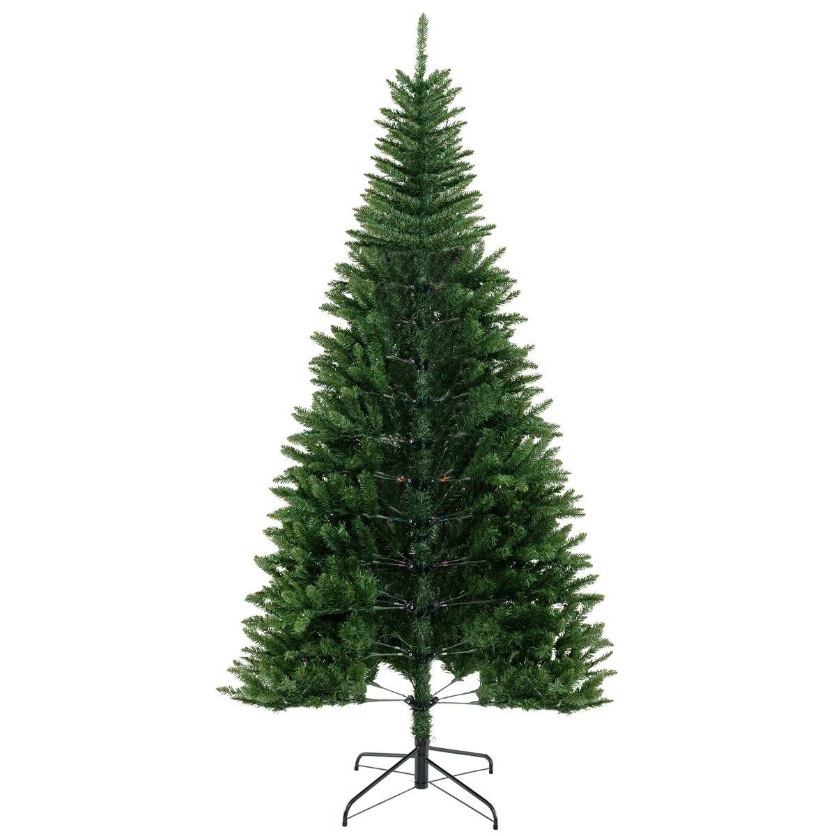 Sapin de Noël - Arbre de Noël Artificiel d'Angle à 270° de 240 cm Pré-éclairé à Charnière 1137 Branches 360 Lumières LED Blanc Chaud - Image 5