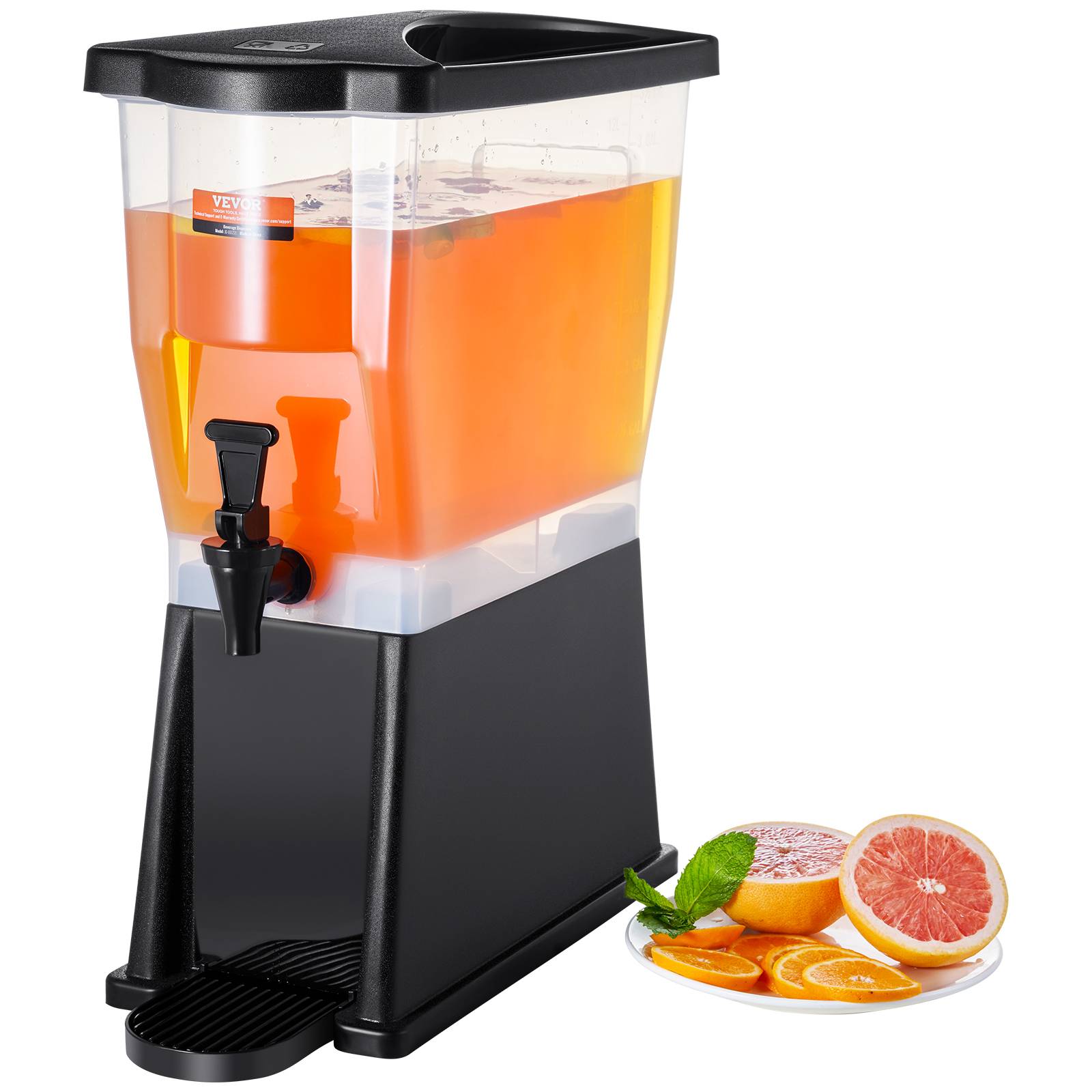VEVOR Distributeur boissons 11 L, plastique, robinet, couvercle. Jus, limonade. - Image 1