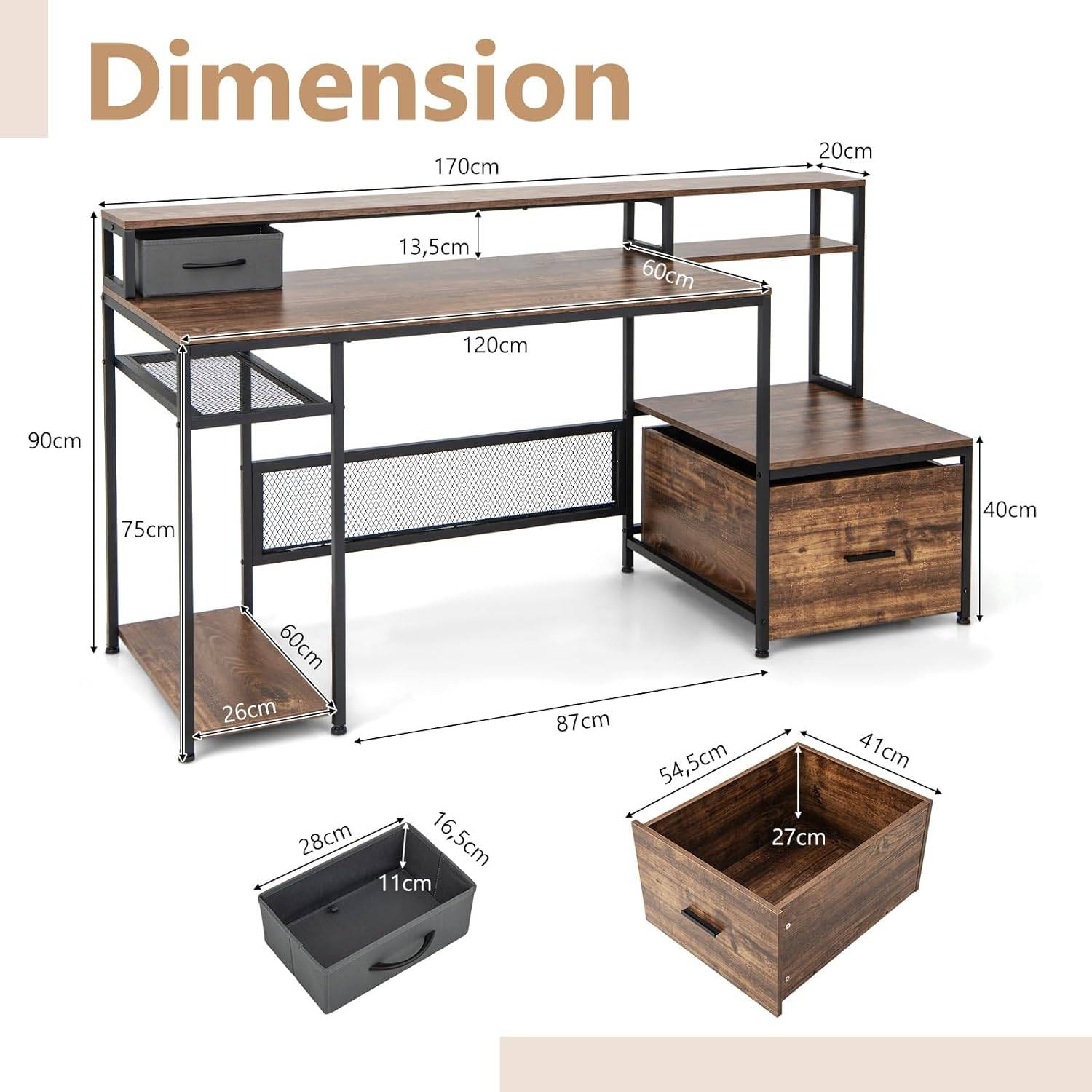 Bureau Table Poste De Travail Meuble D'ordinateur