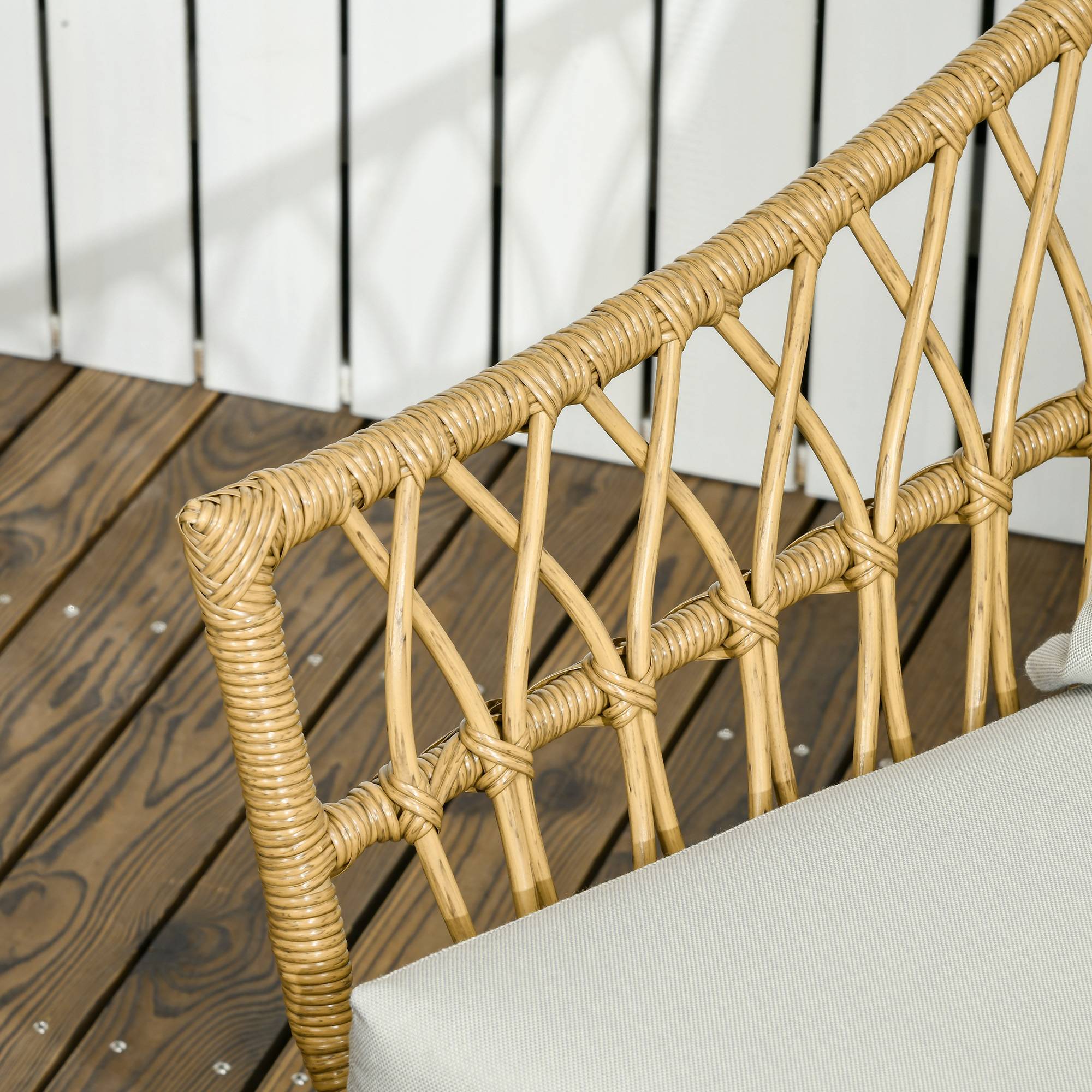 ComfortXL - Salon de jardin 4 places résine tressée terrasse canapé et table sable - ComfortXL Outdoor Living - Image 10