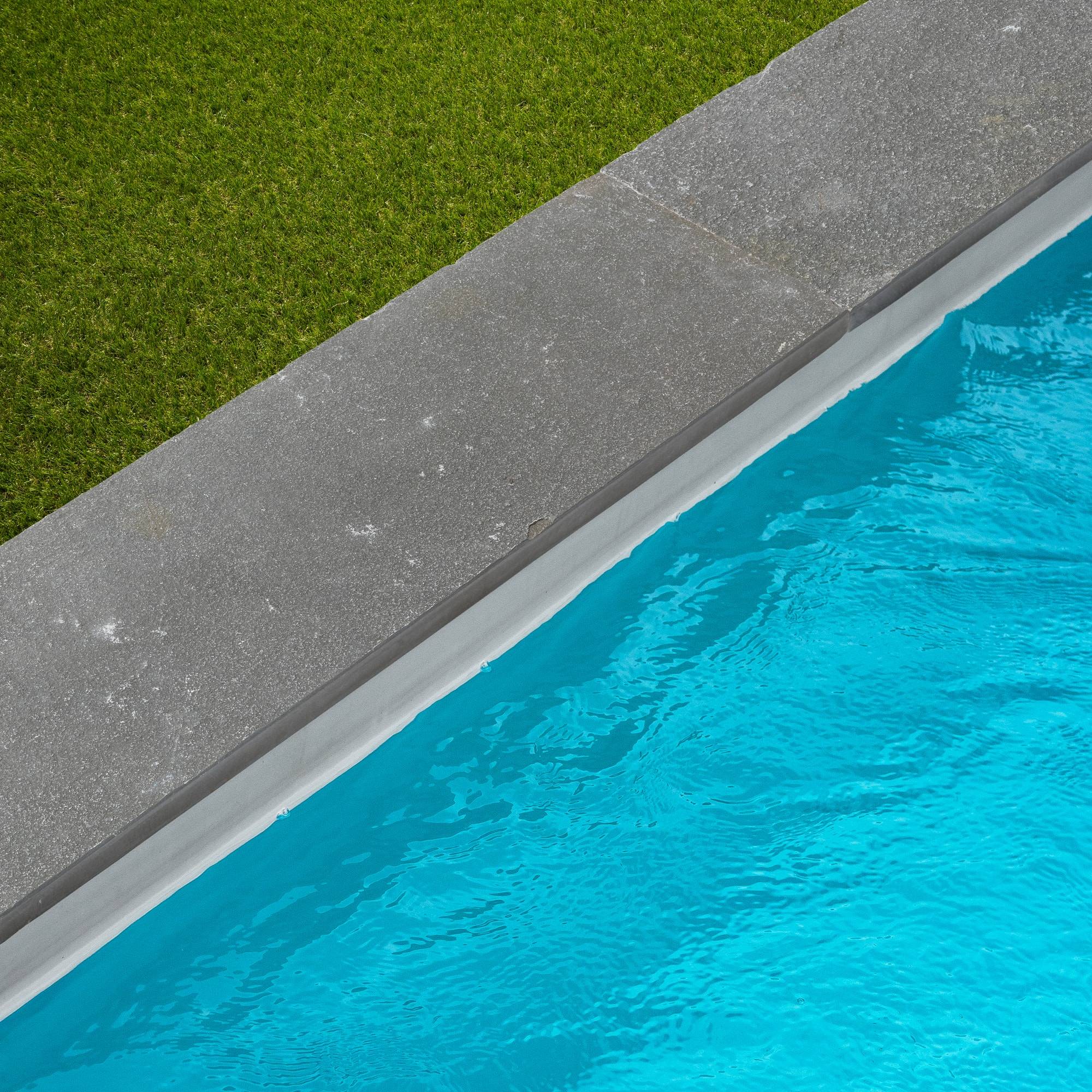 RO'MA Nature - Margelle de piscine Pierre de Tandur Gris 100x30x3 cm Bord Droit (à l'unité) - RO'MA NATURE - Image 1