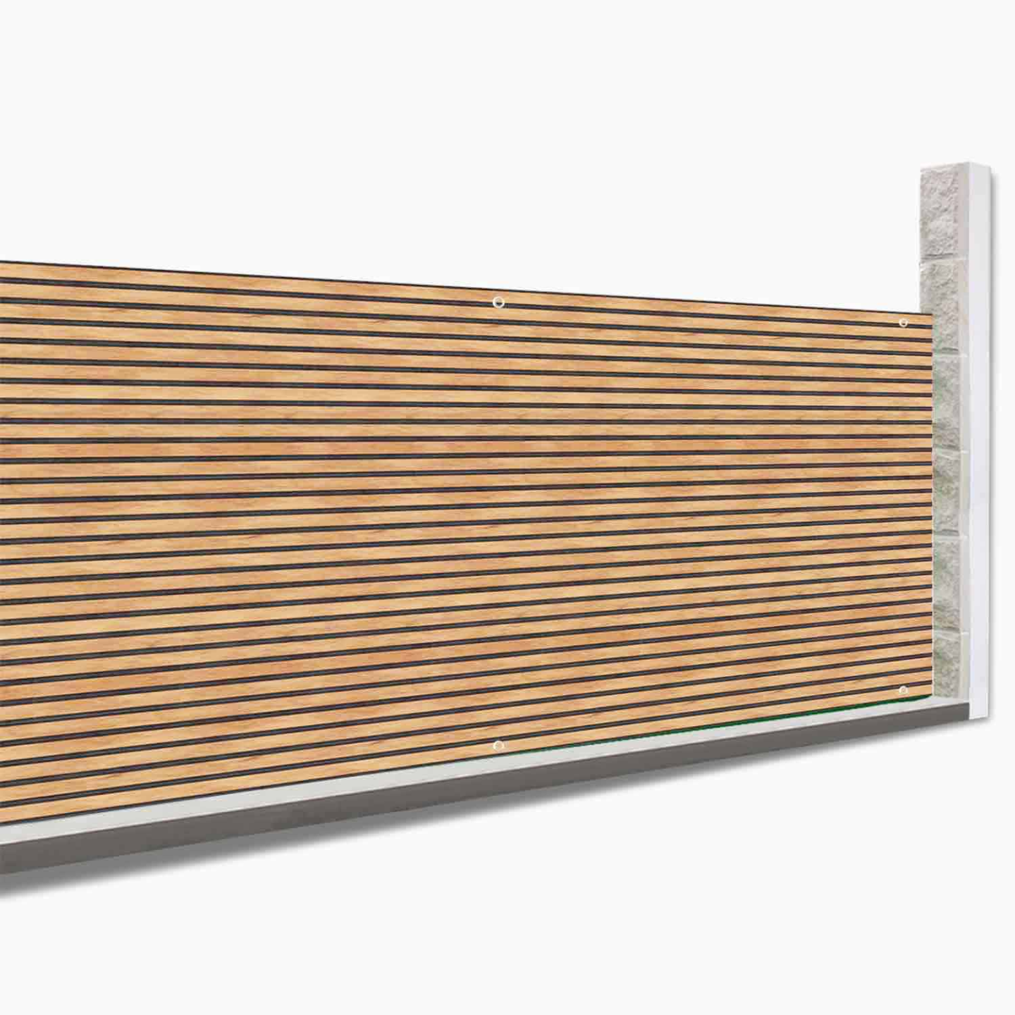 Brise vue occultant 1,8 x 10 M effet claustra en bois 160 gr/m² - Image 2