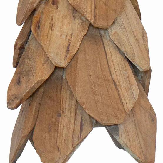 Petit sapin de Noël en bois de teck décoration moderne pour salon 50 cm – ComfortXL Outdoor Living - Image 9
