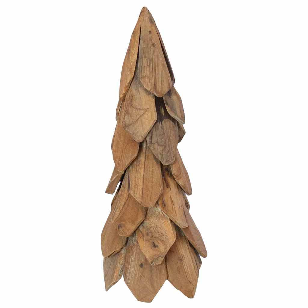 Petit sapin de Noël en bois de teck décoration moderne pour salon 50 cm – ComfortXL Outdoor Living - Image 6
