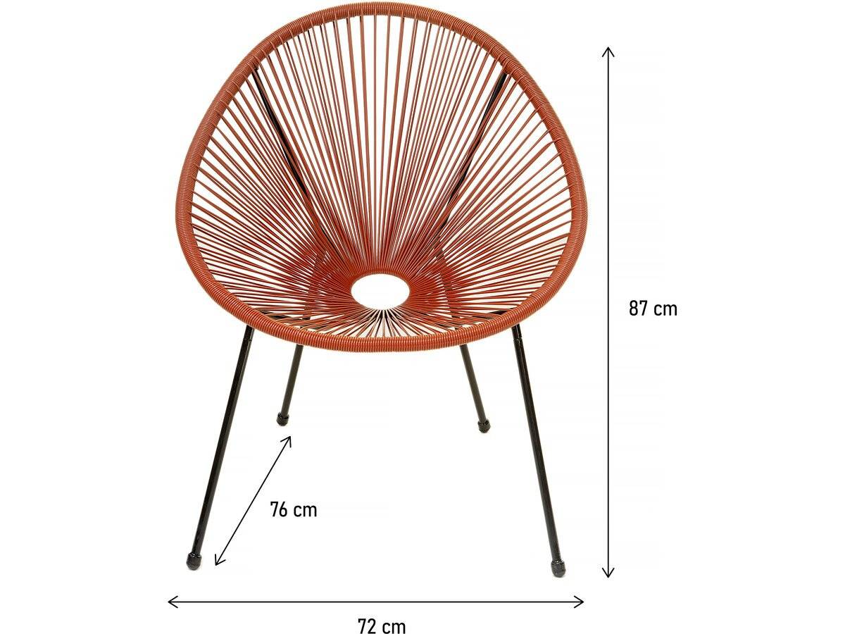 Lot De 2 Fauteuils De Jardin "ania" - Rouge -habitat Et Jardin - Image 3