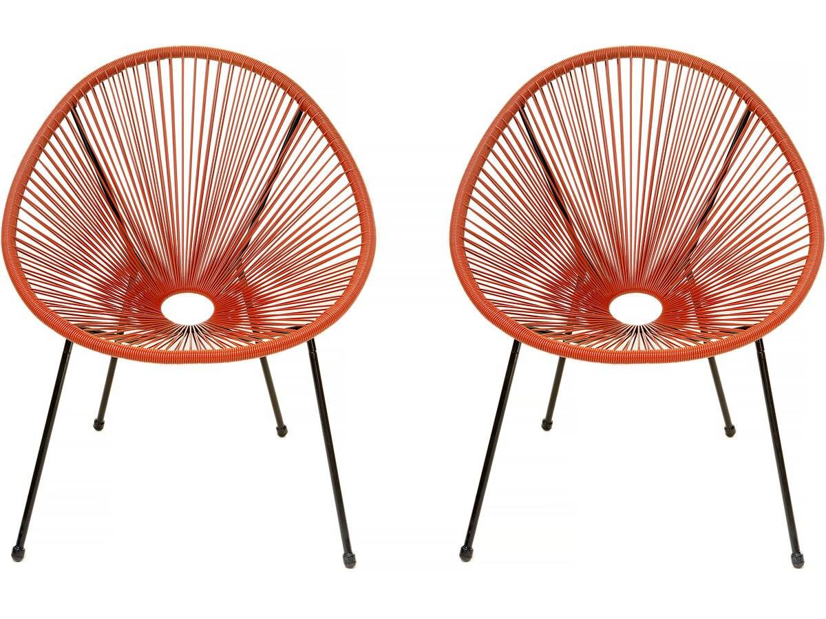 Lot De 2 Fauteuils De Jardin "ania" - Rouge -habitat Et Jardin - Image 1