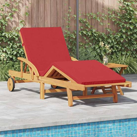 PANGIVO - Transat bois d'acacia massif rouge 200 x 67 x 84 cm - PANGIVO - Image 1