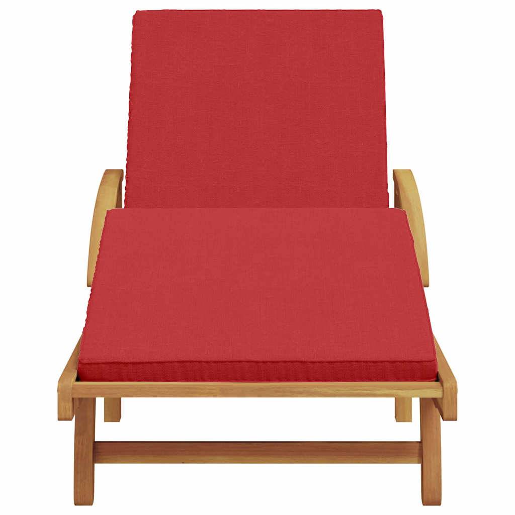 PANGIVO - Transat bois d'acacia massif rouge 200 x 67 x 84 cm - PANGIVO - Image 4
