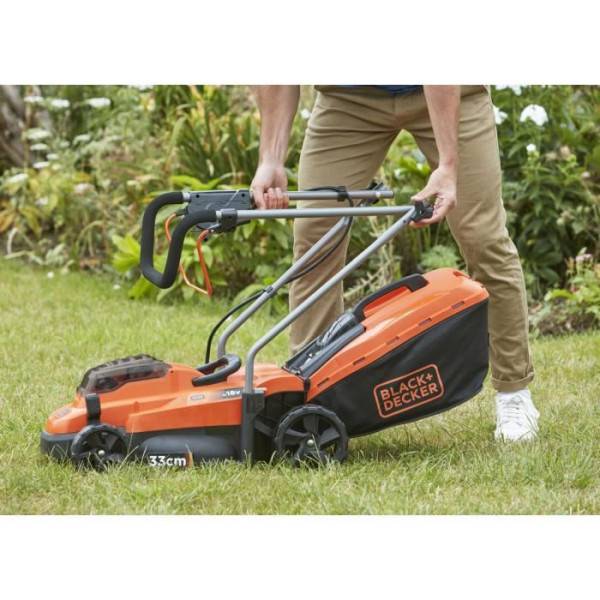 Tondeuse a Gazon   sur batterie 18V 33cm de coupe BLACK+DECKER BCMW3318N-XJ - Livré sans batterie ni chargeur - Image 5