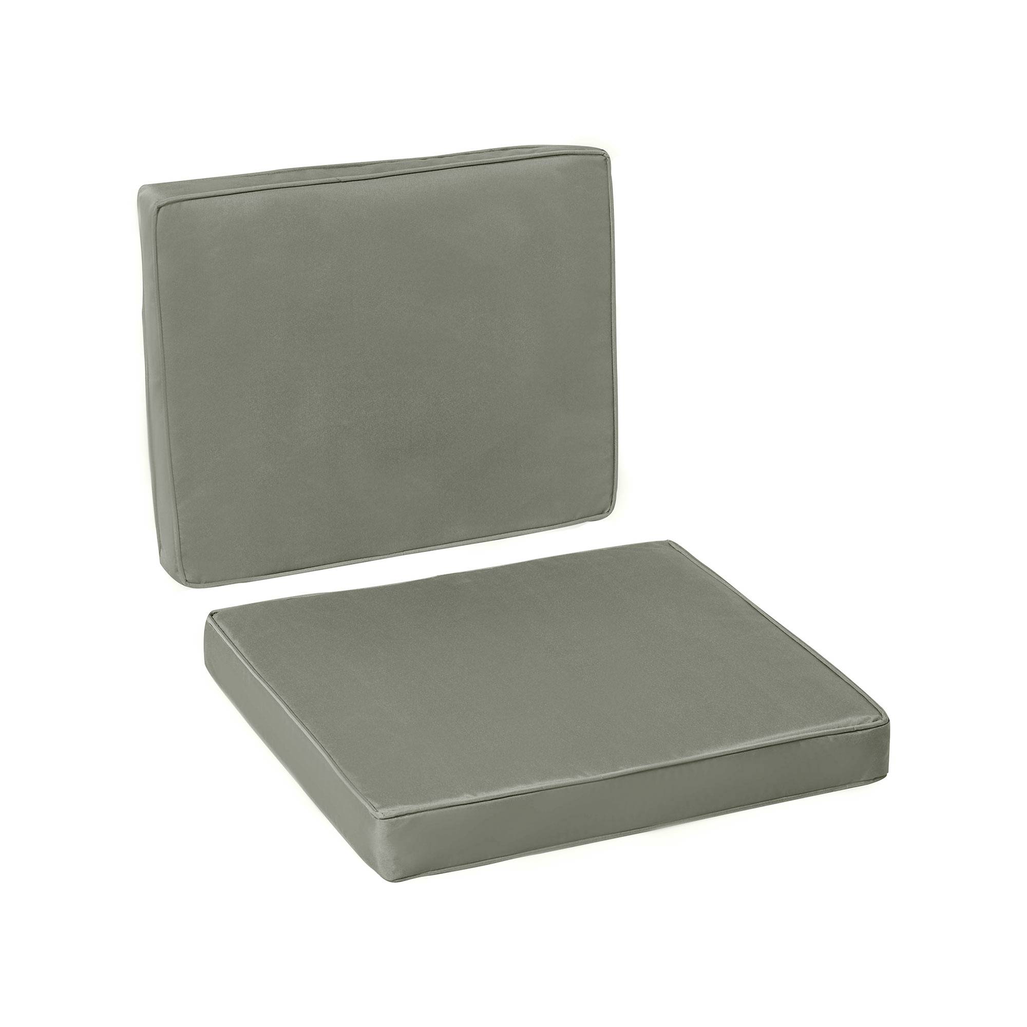 Maison Chic - Coussins pour chaise fauteuil de jardin coussins d'assise de dossier déhoussables polyester 56x52/56x46cm gris foncé
