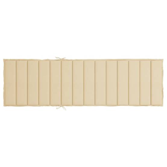 Coussin Bain de soleil | Coussin de chaise longue beige 200x70x3 cm tissu oxford Maison Chic - Image 5