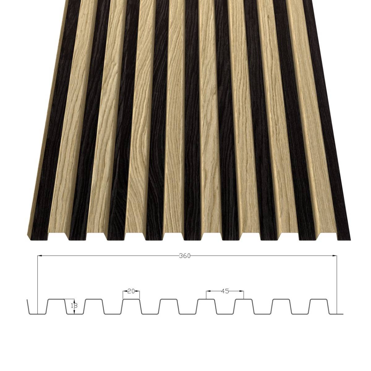 5 Panneaux de parement MY METAL FACTORY Acier Effet Bois - 1150 x 360 mm - 2 - Image 3