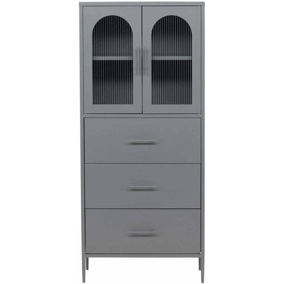 Venture Home - Buffet haut 2 portes et 3 tiroirs La Paz Gris clair - Image 3