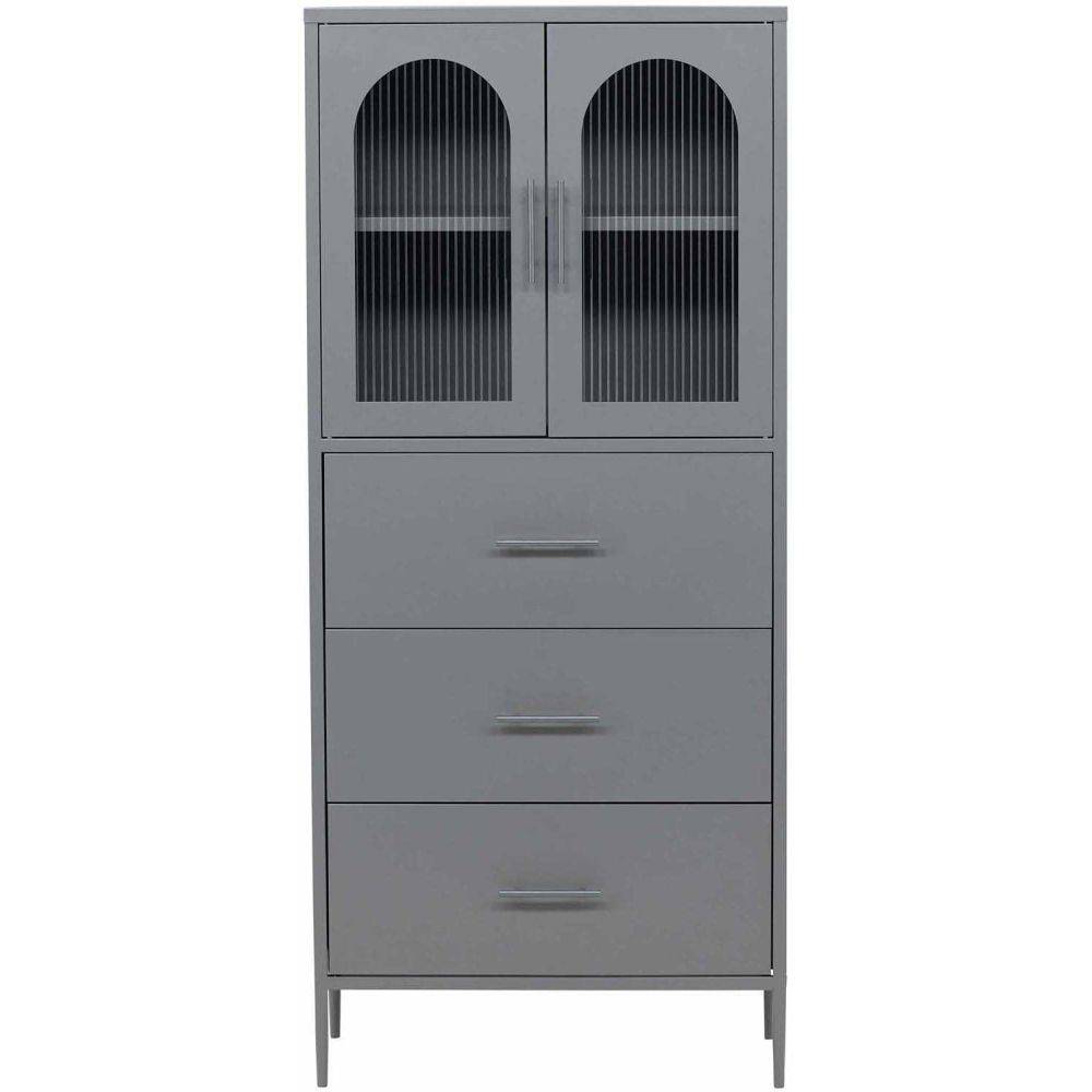 Venture Home - Buffet haut 2 portes et 3 tiroirs La Paz Gris clair - Image 3