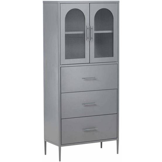 Venture Home - Buffet haut 2 portes et 3 tiroirs La Paz Gris clair - Image 1