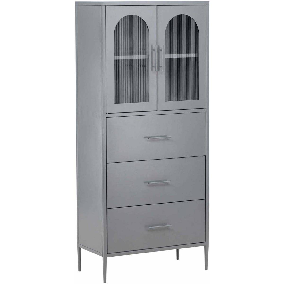 Venture Home - Buffet haut 2 portes et 3 tiroirs La Paz Gris clair - Image 1