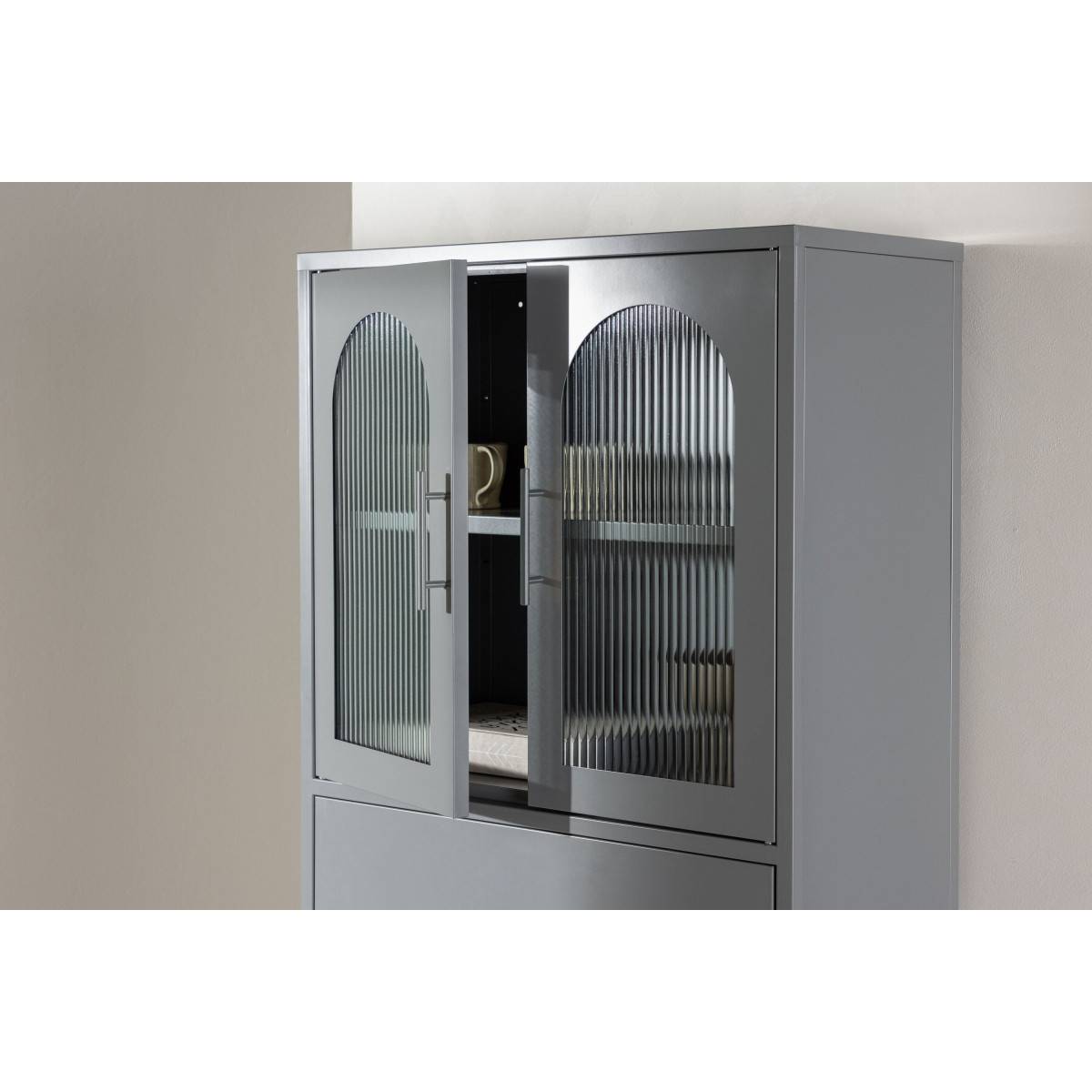 Venture Home - Buffet haut 2 portes et 3 tiroirs La Paz Gris clair - Image 8