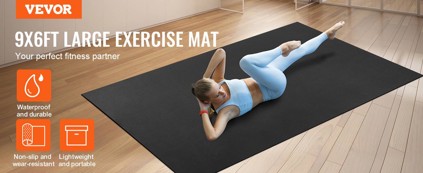 Vevor - VEVOR Tapis de yoga antidérapant tapis d'entraînement 2750 x 1830 mm pilates - Image 9