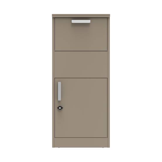 Couleurs du monde - Boîte aux lettres taupe avec espace colis – structure galvanisée résistante pour maison et jardin - Image 8