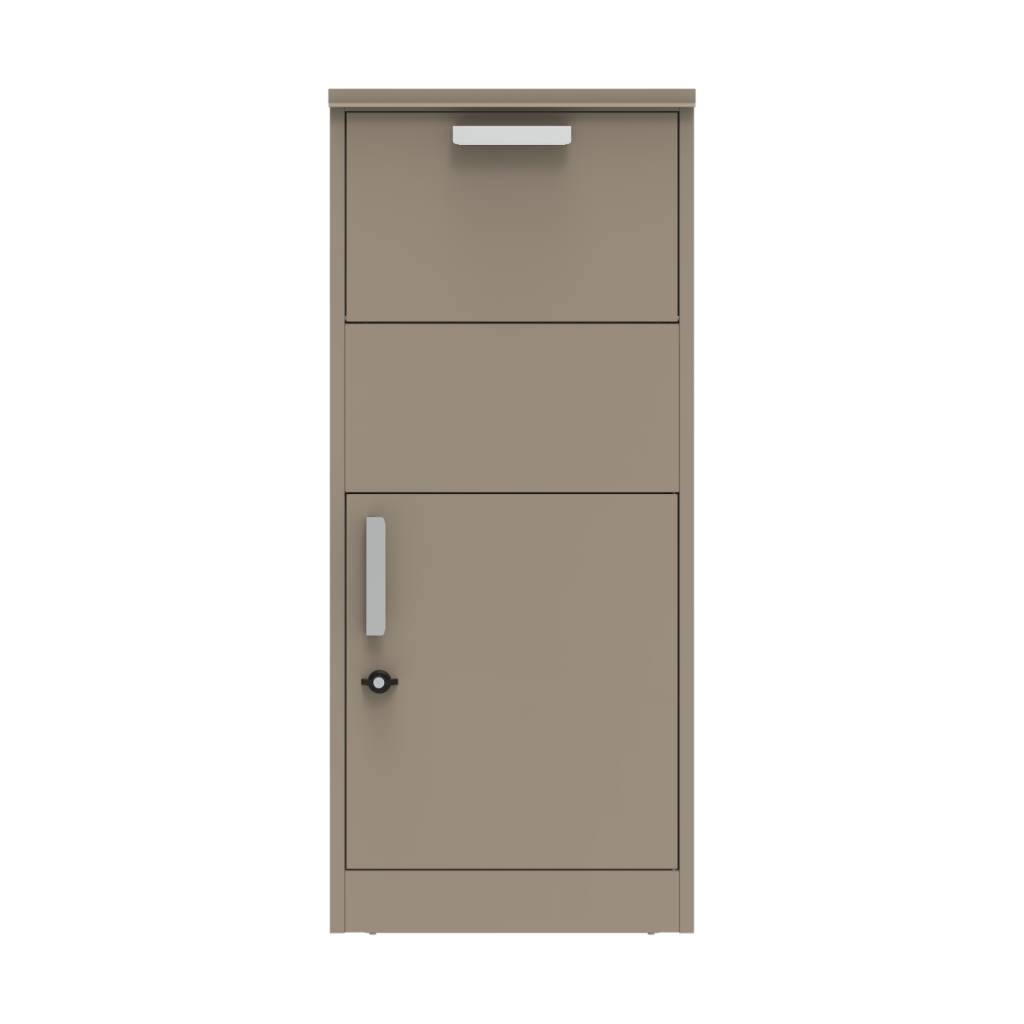 Couleurs du monde - Boîte aux lettres taupe avec espace colis – structure galvanisée résistante pour maison et jardin - Image 8
