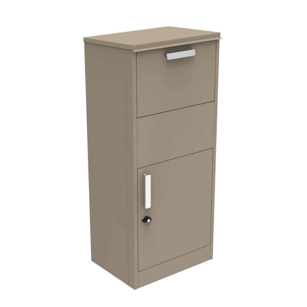 Couleurs du monde - Boîte aux lettres taupe avec espace colis – structure galvanisée résistante pour maison et jardin - Image 9