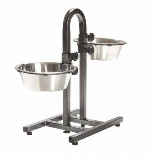 Trixie - Support double gamelle Vario Trixie avec réglage hauteur individuel