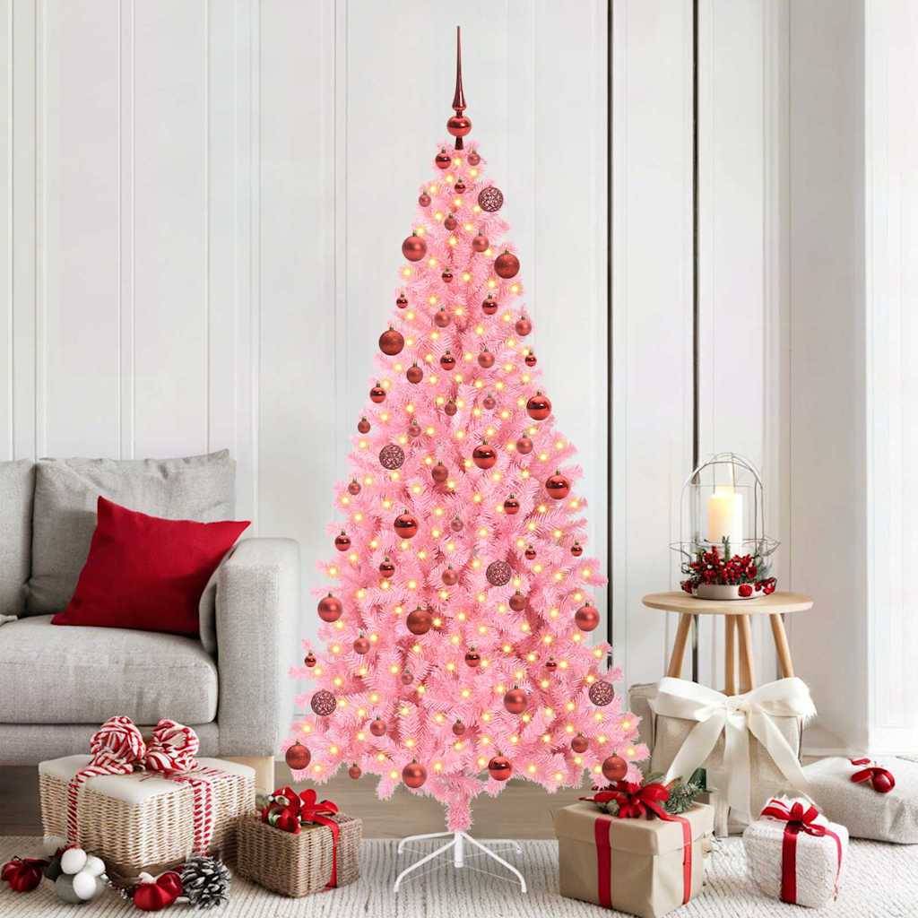 Vidaxl - Sapin de Noël Rose 180 cm PVC vidaXL 3396429 - Image 1