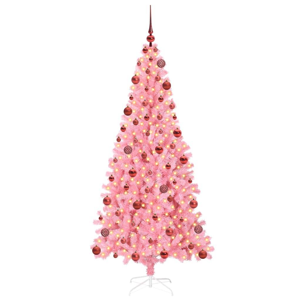 Vidaxl - Sapin de Noël Rose 180 cm PVC vidaXL 3396429 - Image 4