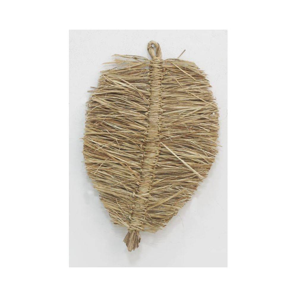 Aubry Gaspard - Décorations murales en jute naturel Feuille (lot de 2) - Image 2