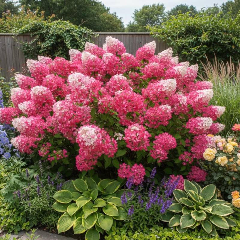 Hortensia paniculata Diamant Rouge® 'Rendia', Hydrangea paniculata à fleurs Rouge - feuillage Caduc - Pot de 10L - 80/120 cm-  hauteur à maturité De 1 - Image 3