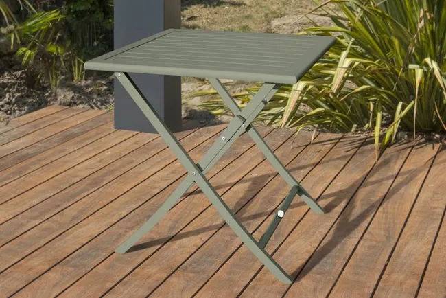 Dcb Garden - Table de jardin pliante carré de couleur vert pour 2 personnes DCB GARDEN - Image 3