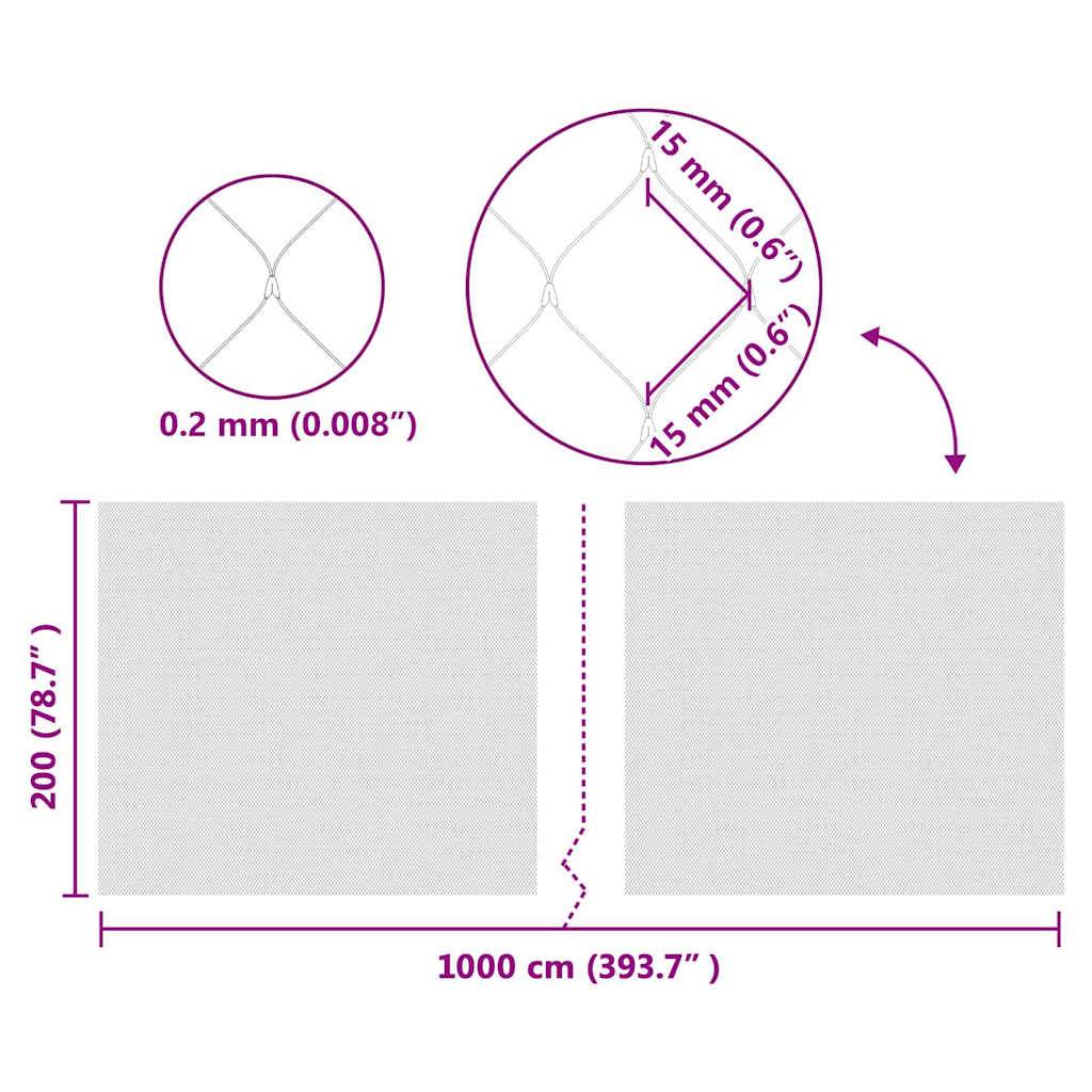 Vidaxl - Filet de protection pour oiseaux Vert 2 x 10 m Polyéthylène vidaXL 42011528 - Image 7