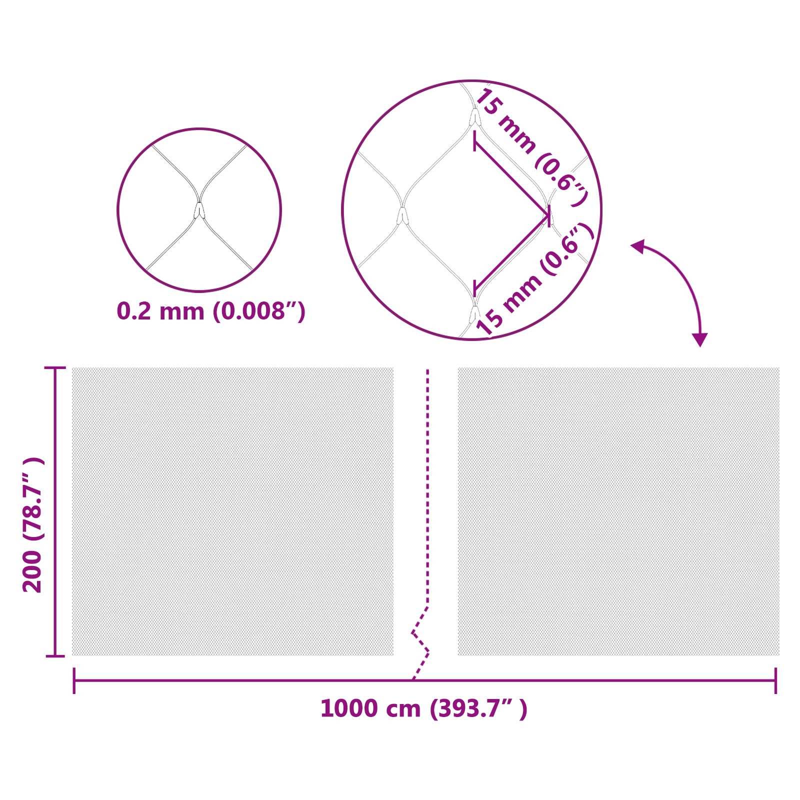 Vidaxl - Filet de protection pour oiseaux Vert 2 x 10 m Polyéthylène vidaXL 42011528 - Image 3