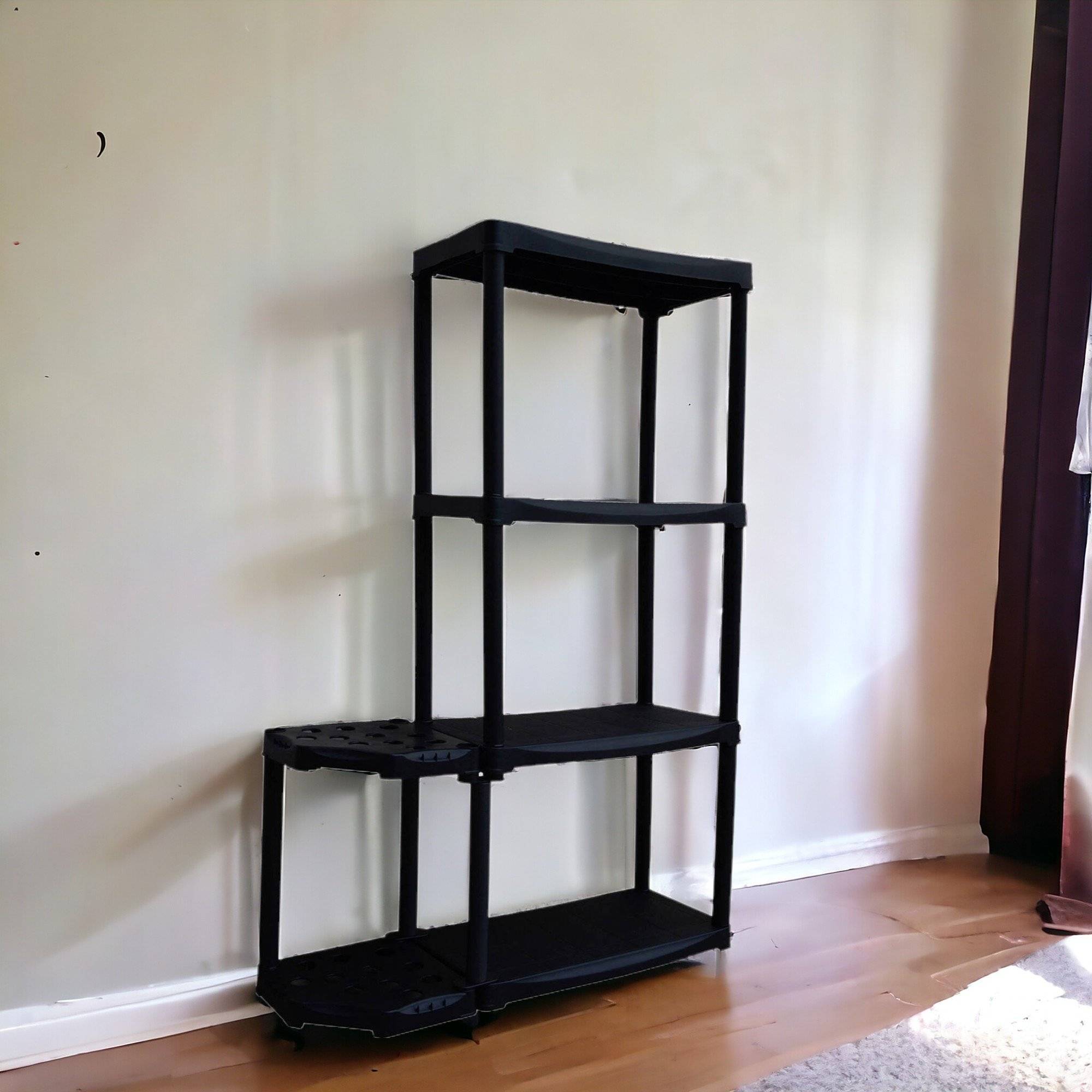 Dmora - Armoire d'extérieur Beveren, Etagère d'extérieur, Armoire de balcon polyvalente avec 2 étagères, 100% Made in Italy, 89x30h133 cm, Anthracite - Dmora - Image 2