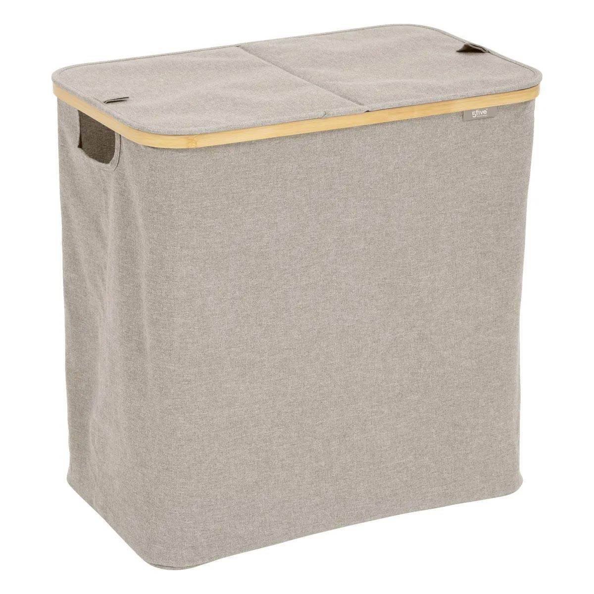 Panier à Linge Double "Tidy" 80L Beige - Image 1