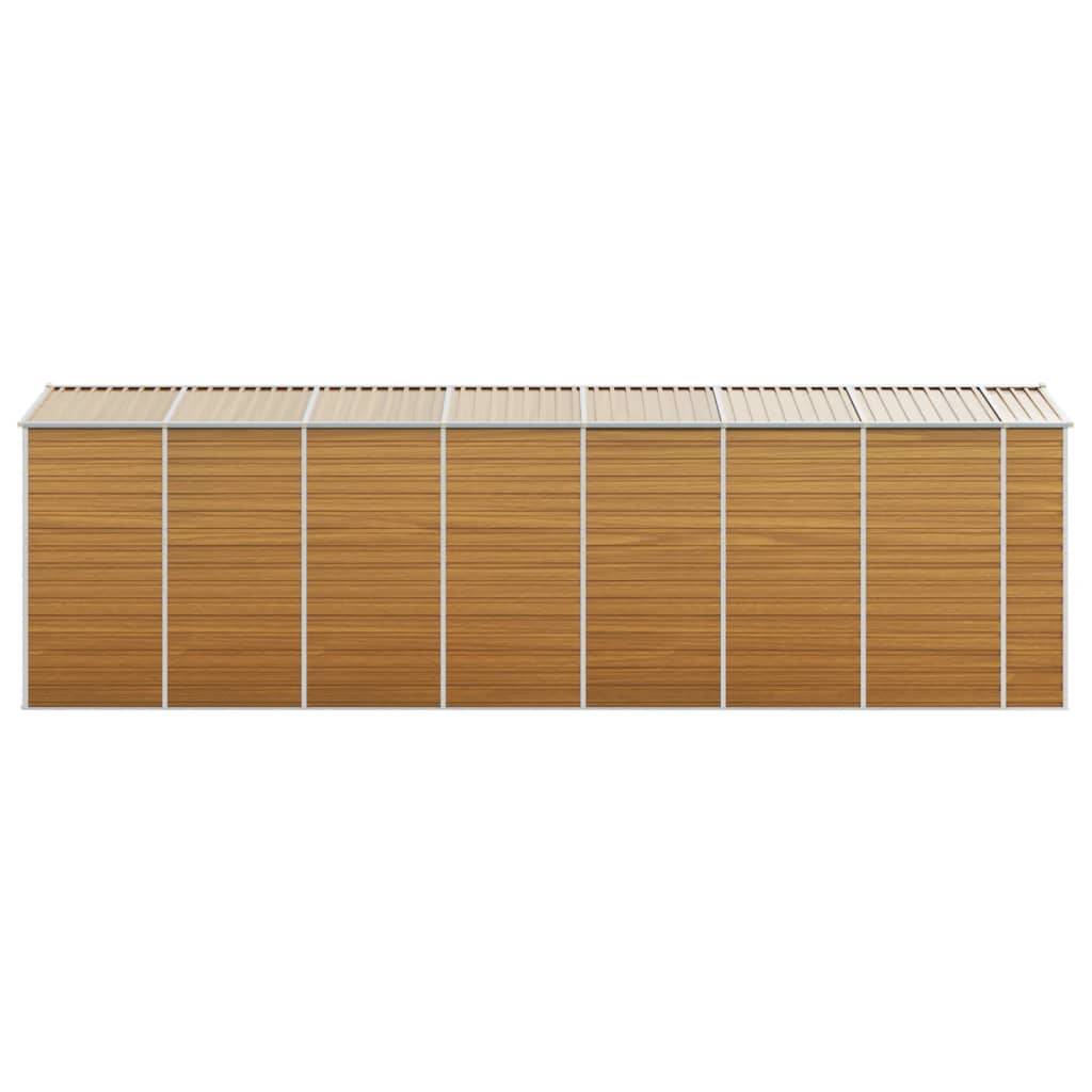 Vidaxl - Abri de jardin marron clair 191x640x198 cm acier galvanisé vidaXL 3188281 - Image 7