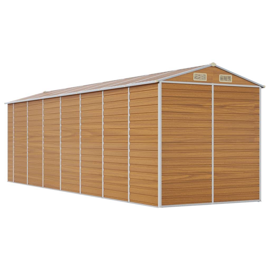 Vidaxl - Abri de jardin marron clair 191x640x198 cm acier galvanisé vidaXL 3188281 - Image 8