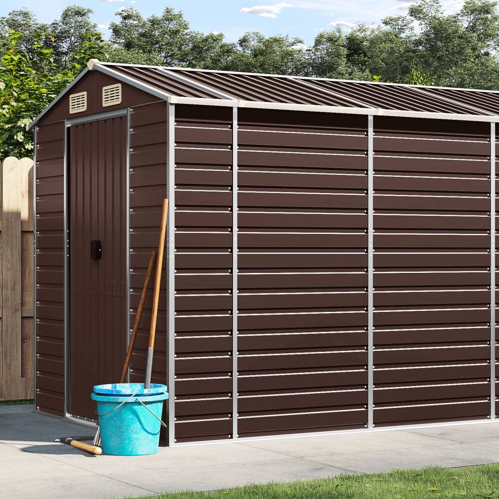 Vidaxl - Abri de jardin marron 191 x 640 x 198 cm en acier galvanisé vidaXL 3188270 - Image 1