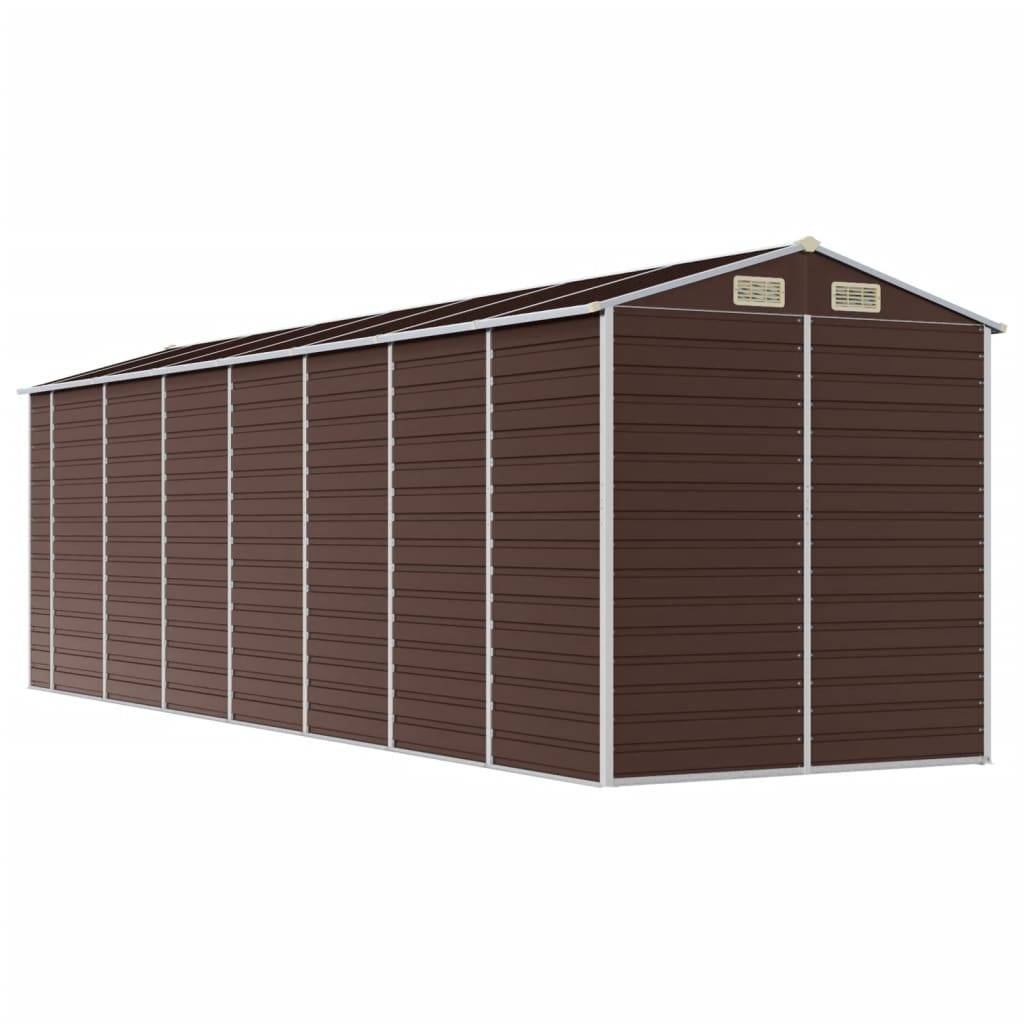 Vidaxl - Abri de jardin marron 191 x 640 x 198 cm en acier galvanisé vidaXL 3188270 - Image 8