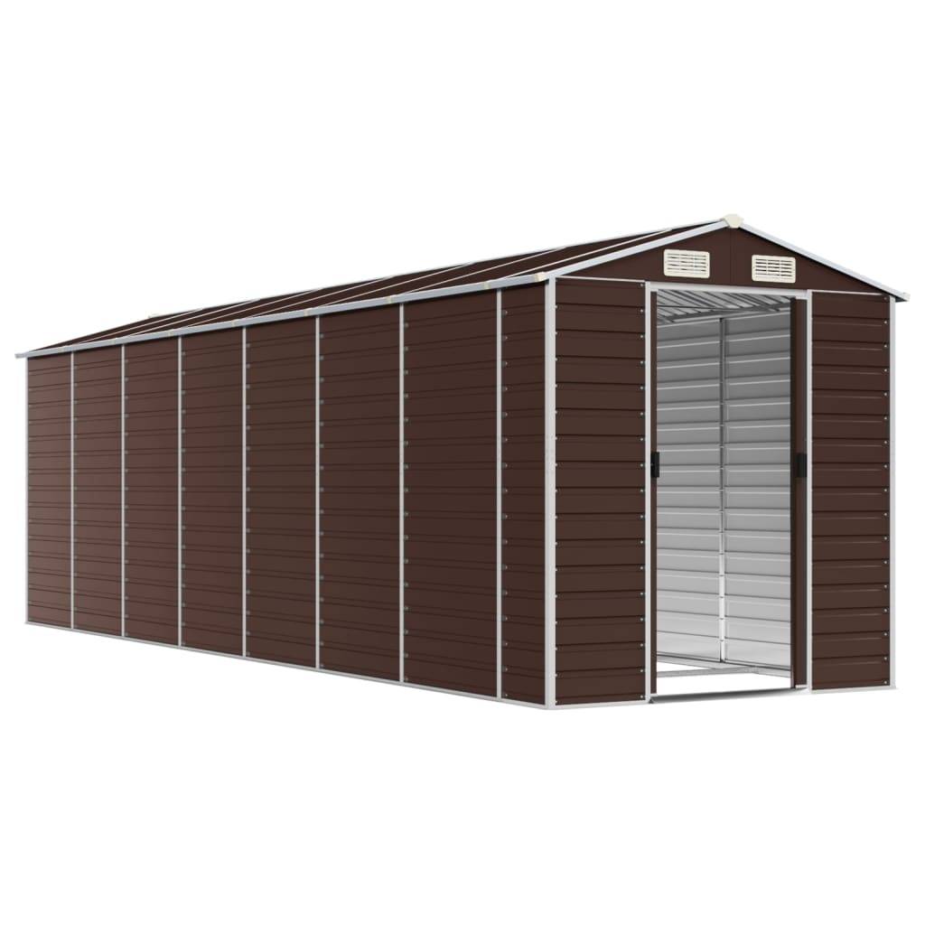 Vidaxl - Abri de jardin marron 191 x 640 x 198 cm en acier galvanisé vidaXL 3188270 - Image 9