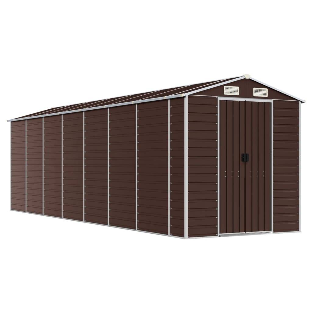Vidaxl - Abri de jardin marron 191 x 640 x 198 cm en acier galvanisé vidaXL 3188270 - Image 2