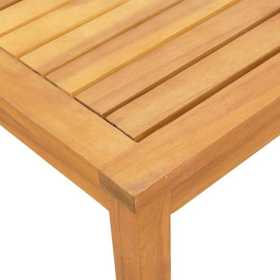 Chaise longue | Transat | Bain de soleil et table bleu bois d'acacia solide et textilène - Image 9